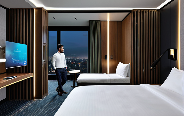 인공지능 기반의 관광 경영 - **AI-Powered Travel App Interface:** A clean and modern smartphone screen displaying a travel app in...