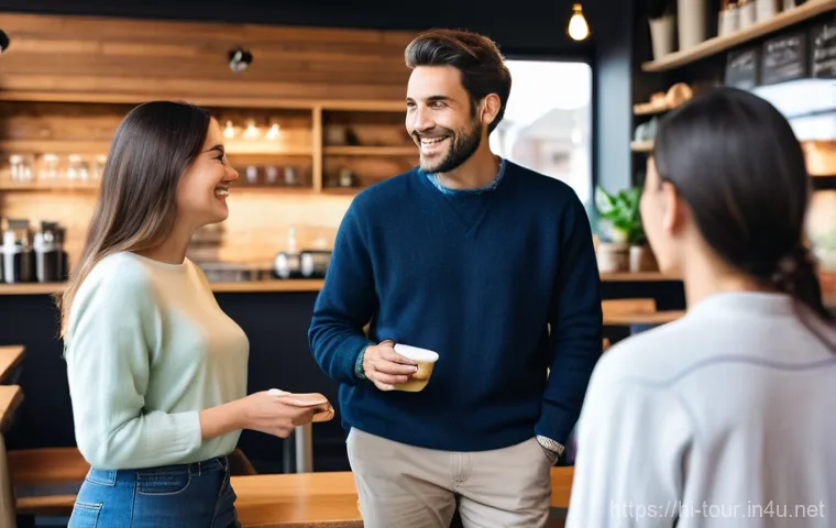 고객 경험 관리 이론 - **Prompt 1: The Empathetic Connection**
"A diverse group of people (male and female, aged 20s to...