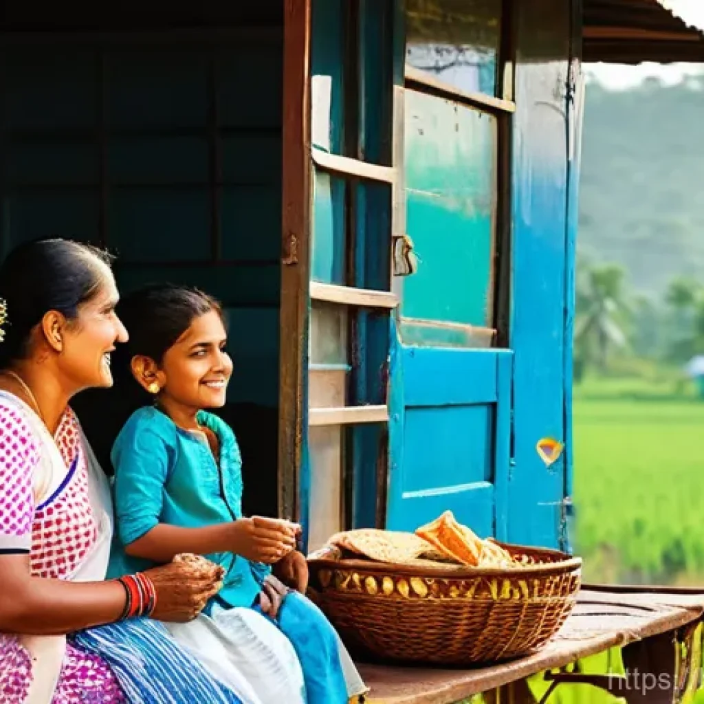 친환경 관광 - **Prompt 1: Indian Rail Journey and Local Delights**
"A vibrant, picturesque scene of a young In...