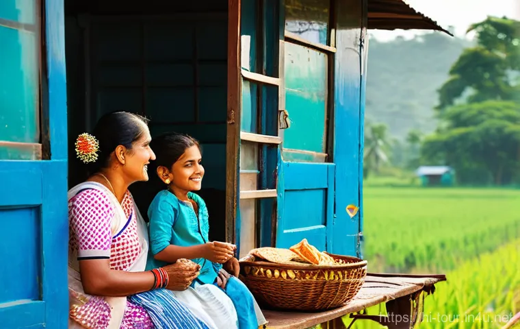 친환경 관광 - **Prompt 1: Indian Rail Journey and Local Delights**
"A vibrant, picturesque scene of a young In...