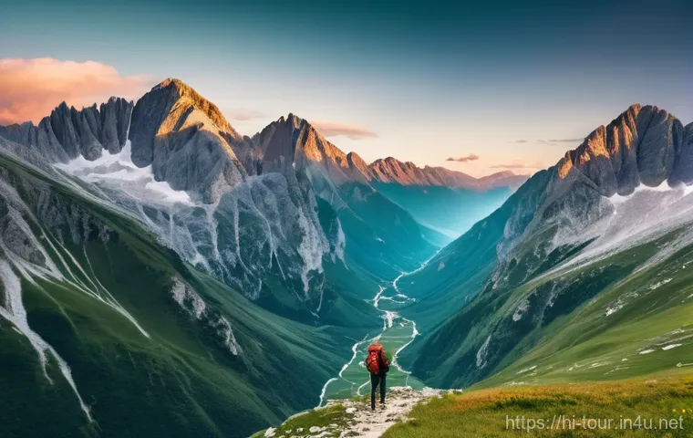 유럽 관광 시장 - **Prompt:** "A serene scene featuring a young female traveler, dressed in comfortable, modest outdoo...