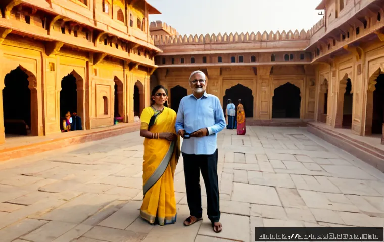 문화관광 마케팅 - Photorealistic cultural tourism marketing scene in India, a Hindi-speaking multigenerational family ...